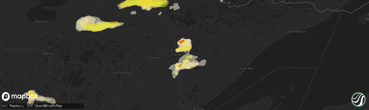 Hail map in Gilbert, MN on September 14, 2017