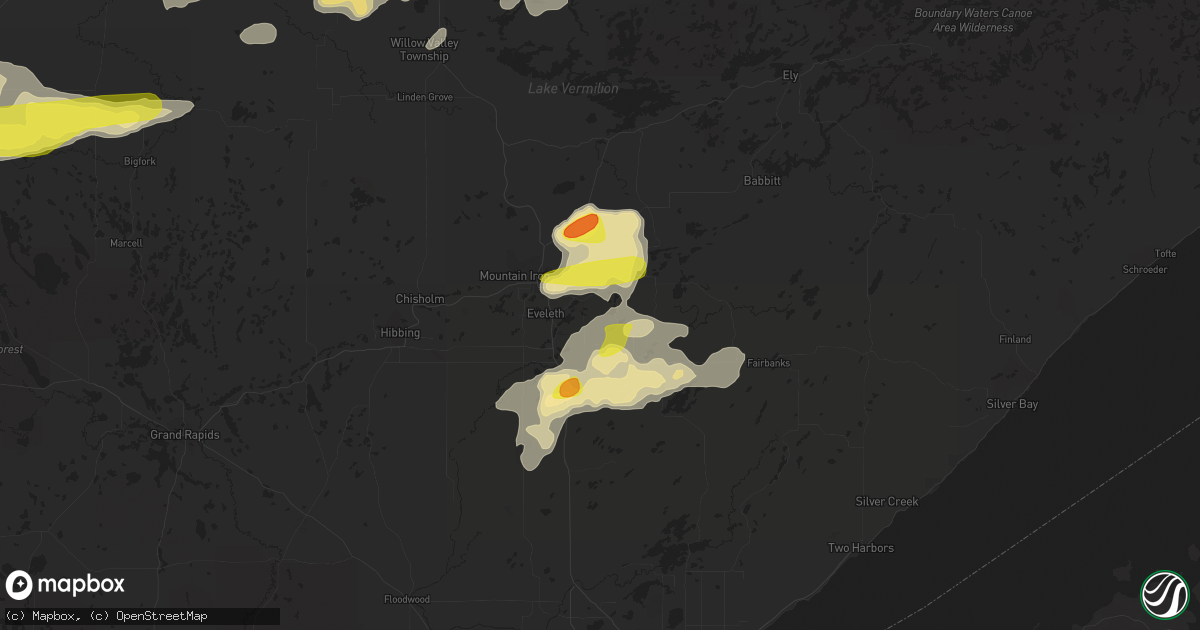 Hail map in Gilbert, MN on September 14, 2017