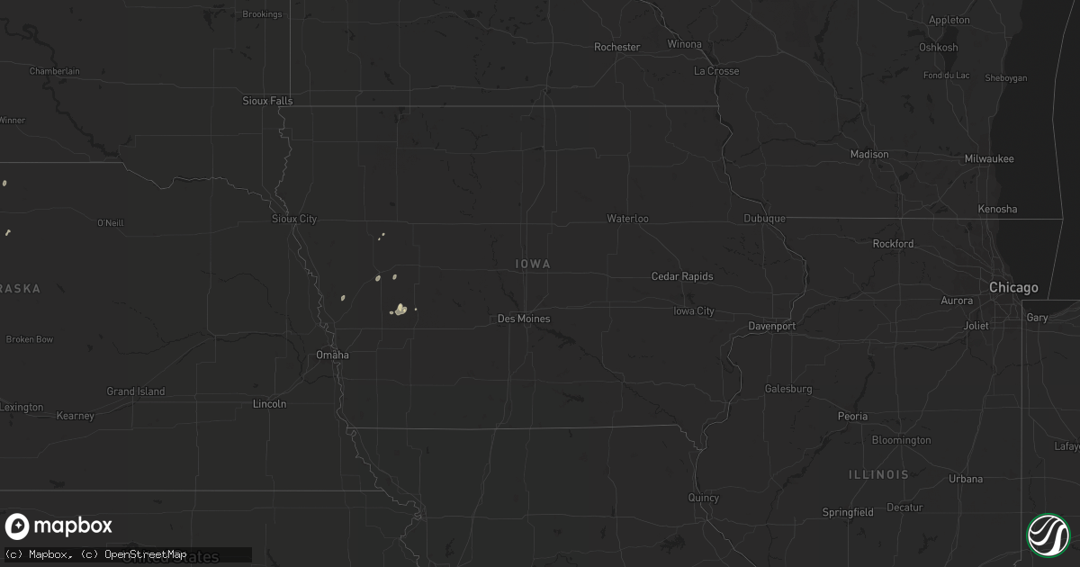 Hail map in Iowa on September 14, 2017