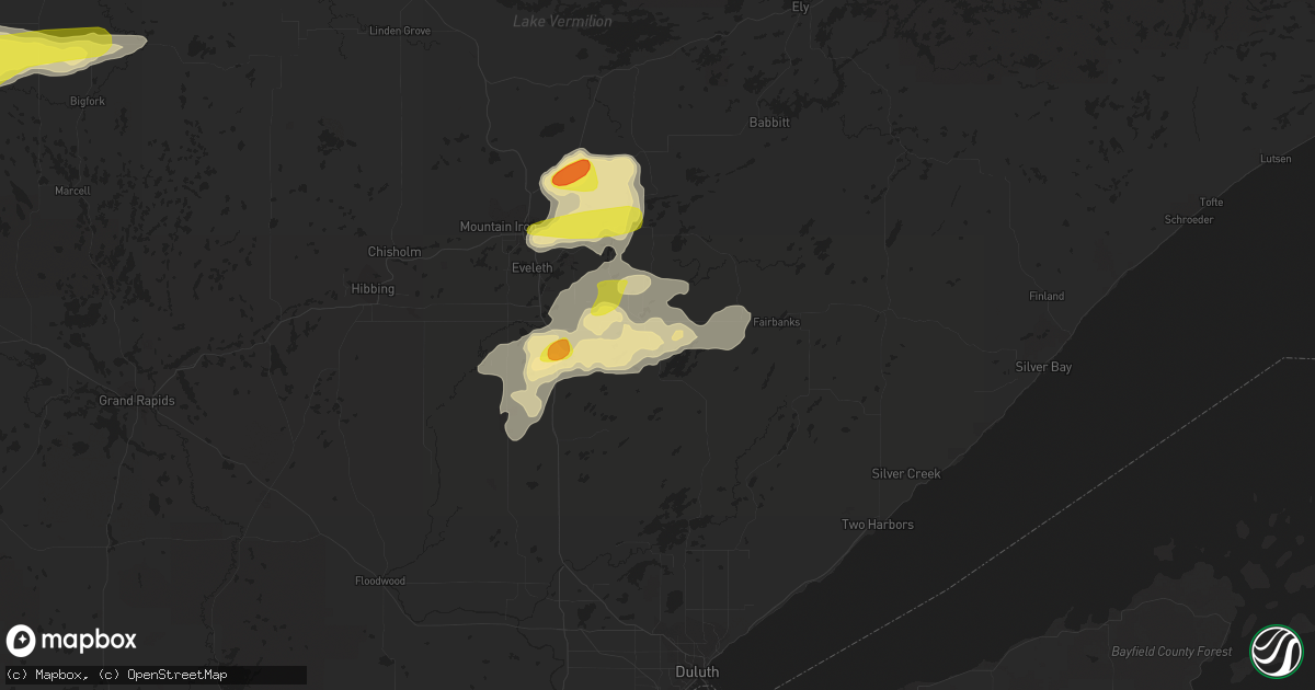 Hail map in Makinen, MN on September 14, 2017