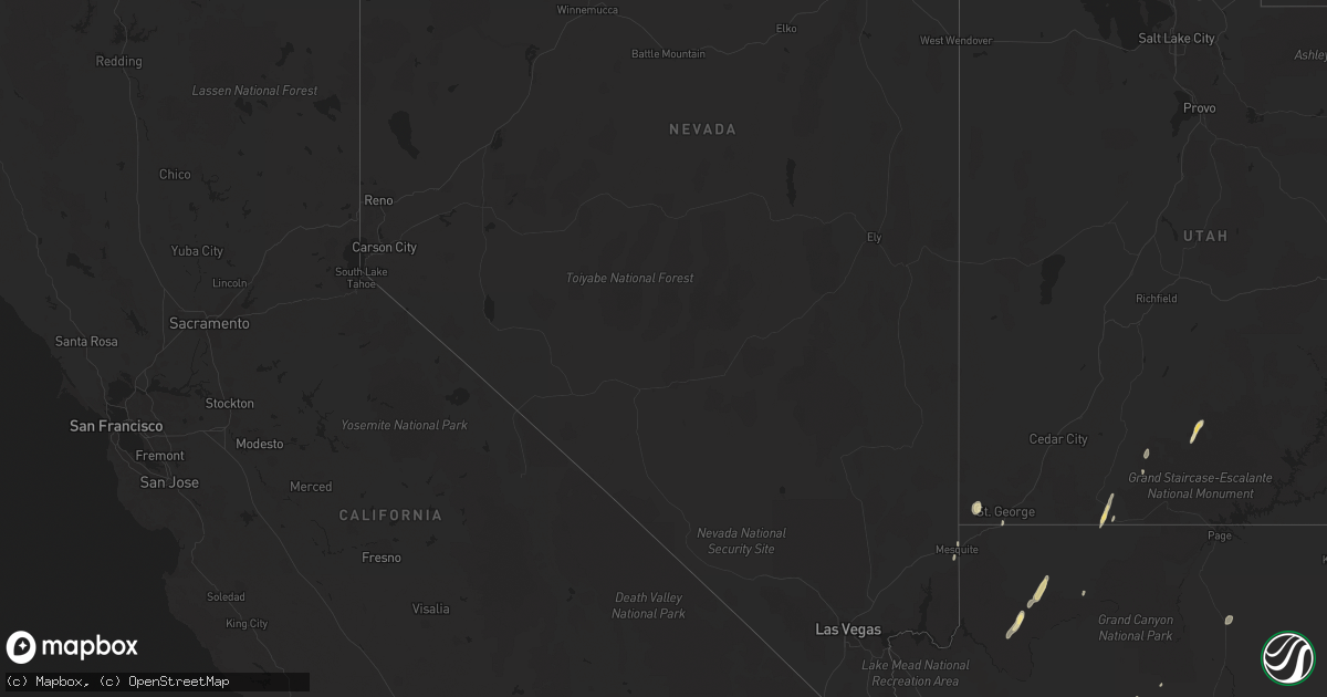 Hail map in Nevada on September 14, 2017