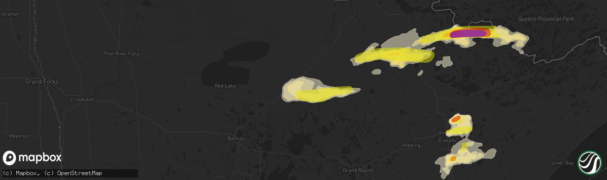 Hail map in Northome, MN on September 14, 2017