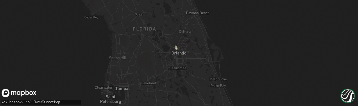 Hail map in Orlando, FL on September 14, 2017