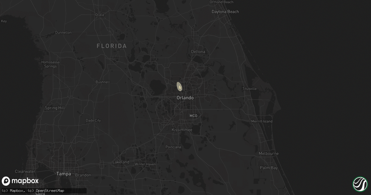 Hail map in Orlando, FL on September 14, 2017