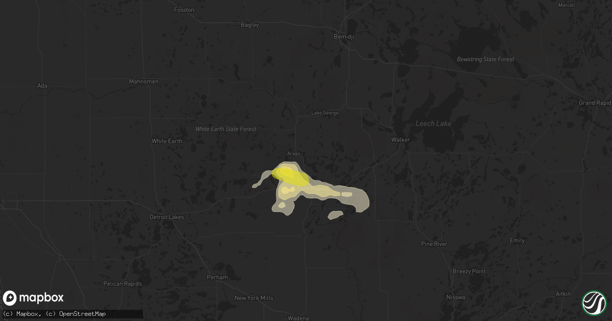 Hail map in Park Rapids, MN on September 14, 2017