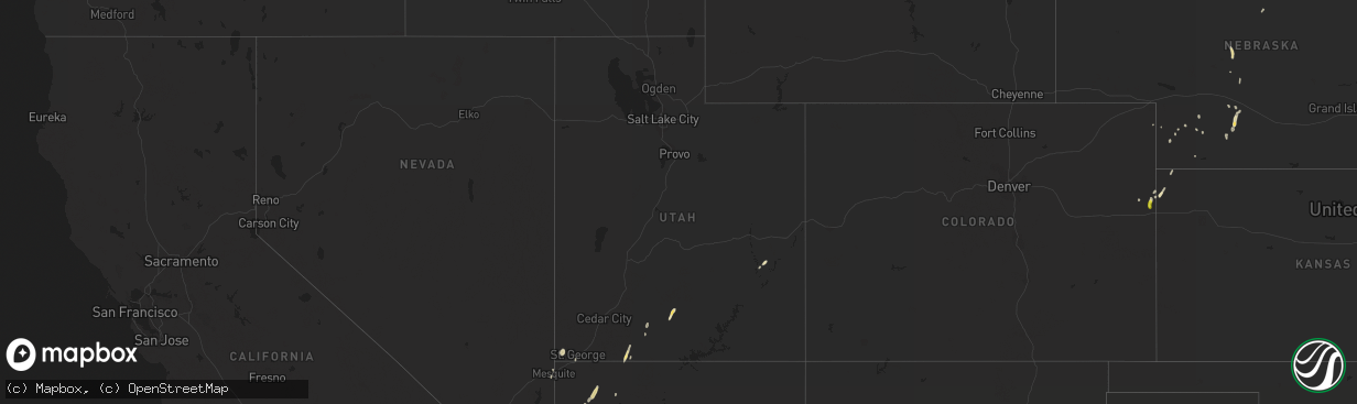 Hail map in Utah on September 14, 2017