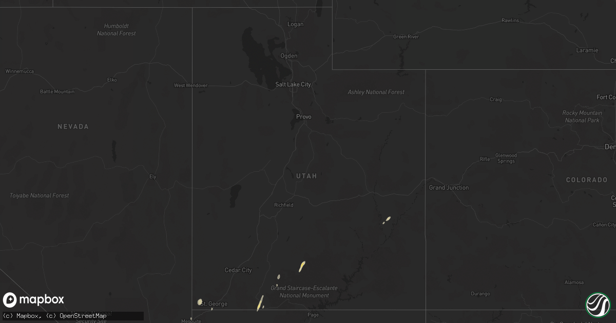 Hail map in Utah on September 14, 2017