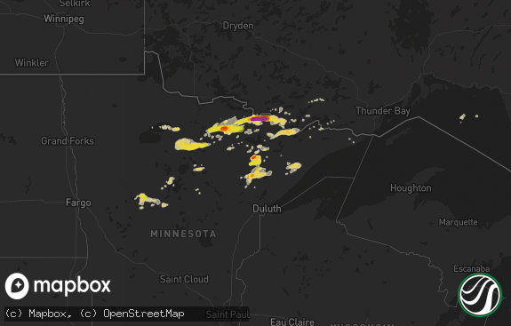 Hail map preview on 09-14-2017