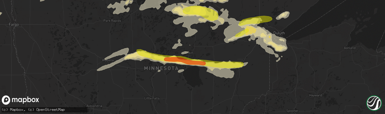 Hail map in Aitkin, MN on September 14, 2018