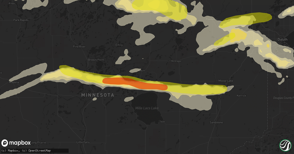 Hail map in Aitkin, MN on September 14, 2018