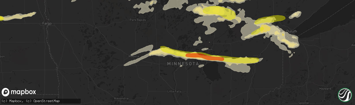 Hail map in Nisswa, MN on September 14, 2018