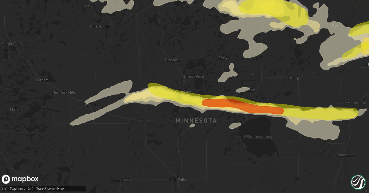 Hail map in Nisswa, MN on September 14, 2018