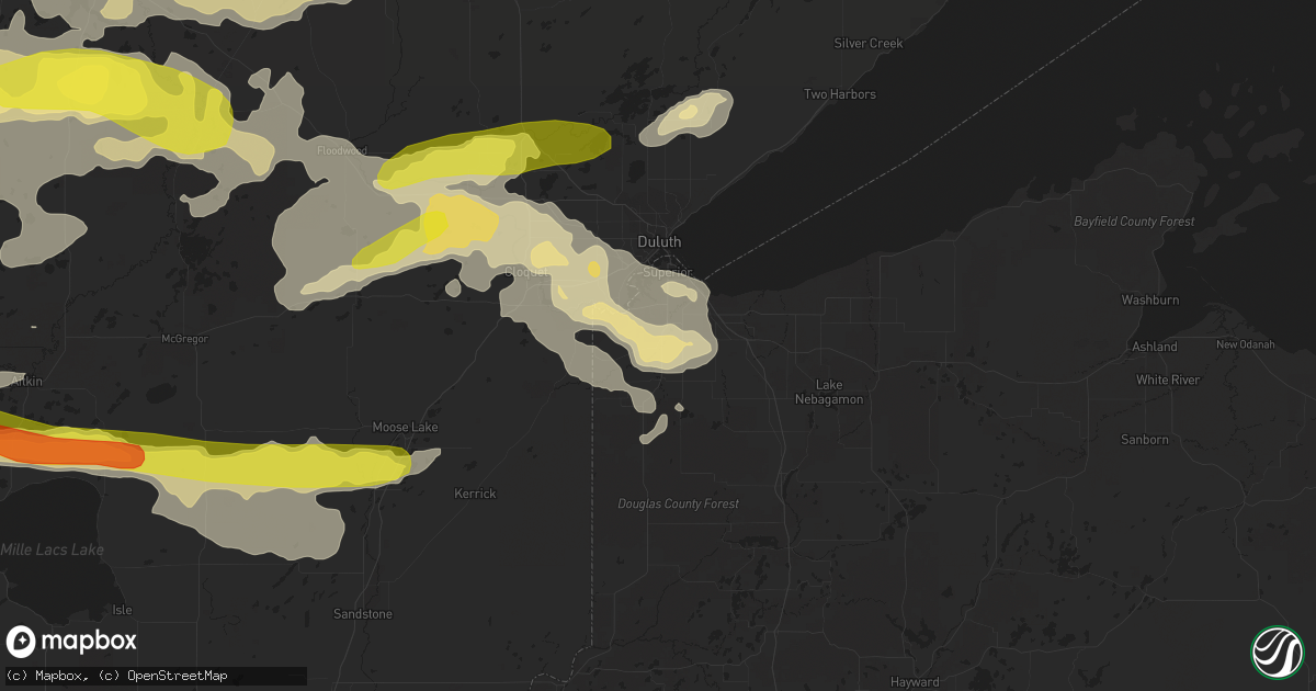 Hail map in Superior, WI on September 14, 2018