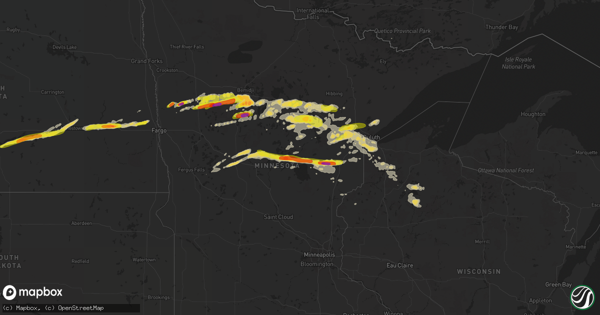 Hail map on September 14, 2018