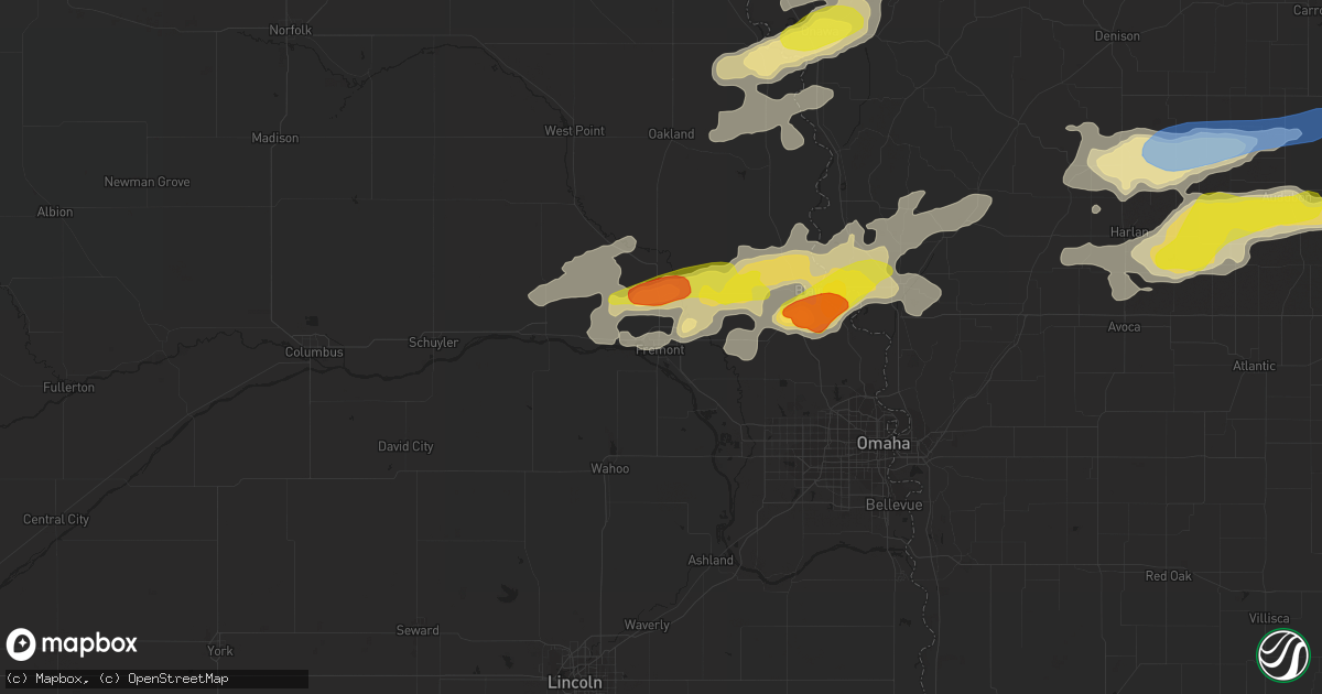 Hail map in Fremont, NE on September 14, 2019