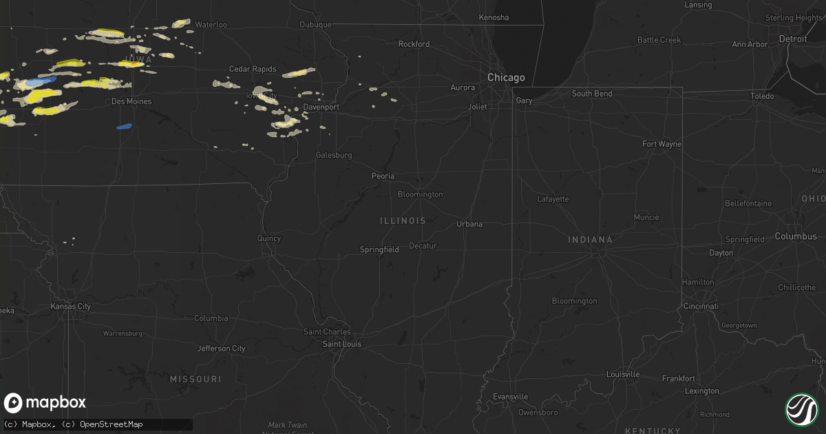 Hail map in Illinois on September 14, 2019