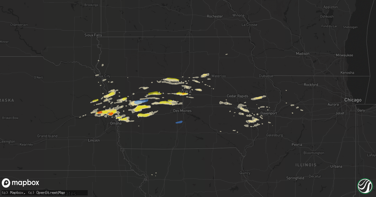 Hail map in Iowa on September 14, 2019