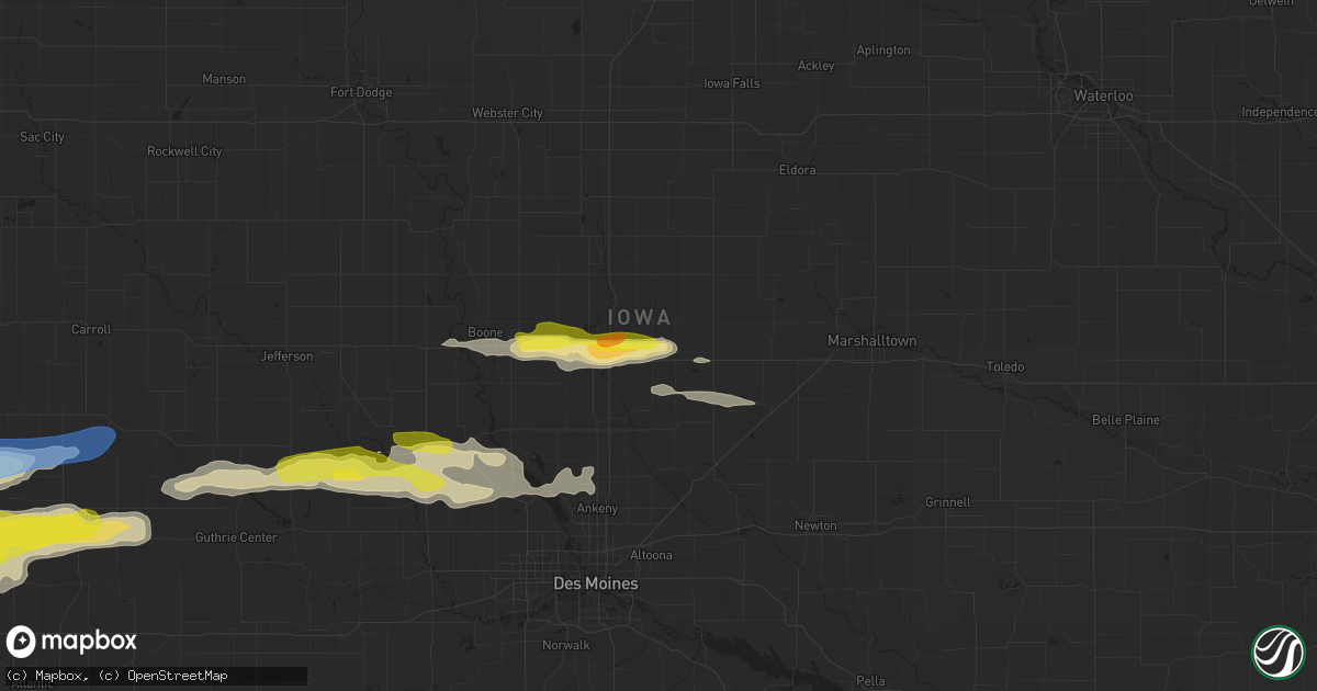 Hail map in Nevada, IA on September 14, 2019