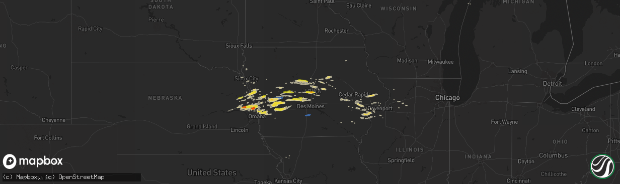 Hail map on September 14, 2019