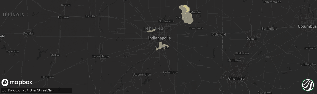 Hail map in Greenwood, IN on September 14, 2021