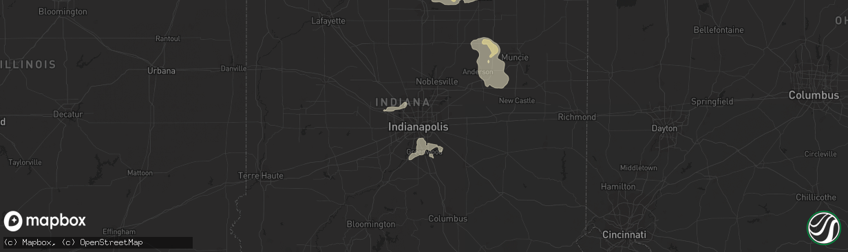 Hail map in Indianapolis, IN on September 14, 2021