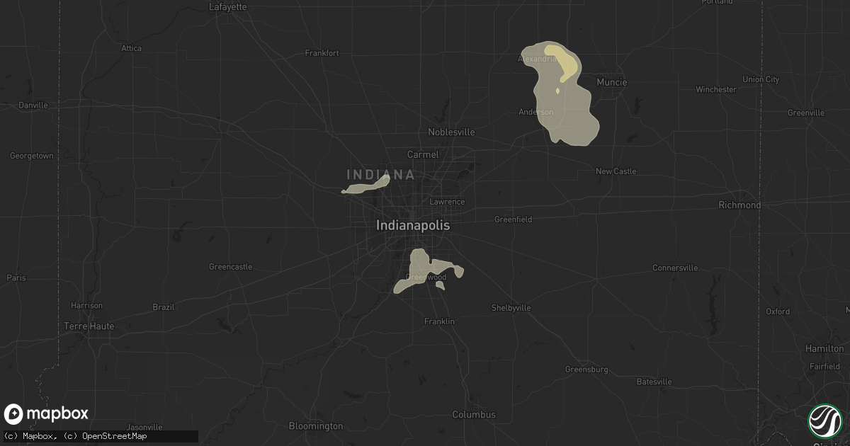 Hail map in Indianapolis, IN on September 14, 2021
