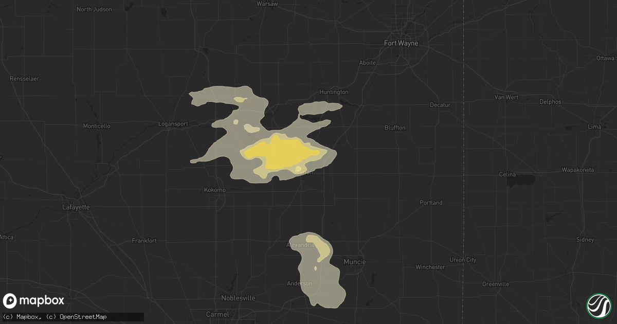 Hail map in Marion, IN on September 14, 2021