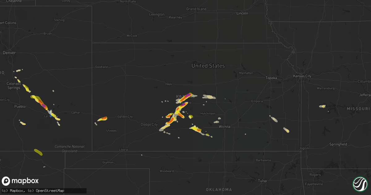 Hail map on September 14, 2021