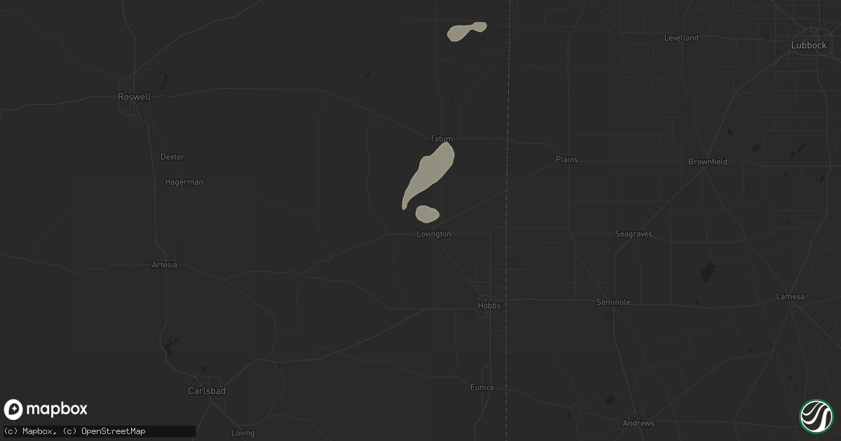 Hail map in Lovington, NM on September 14, 2022