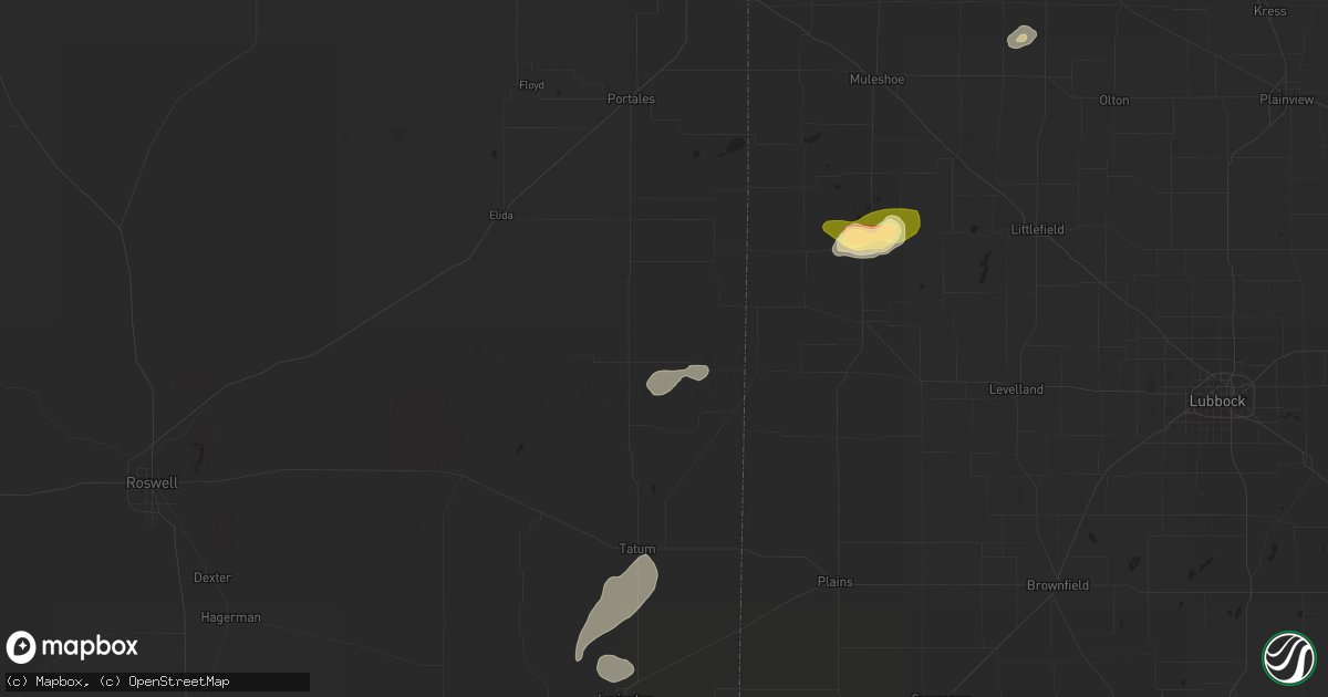 Hail map in Milnesand, NM on September 14, 2022
