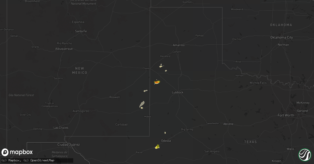 Hail map on September 14, 2022