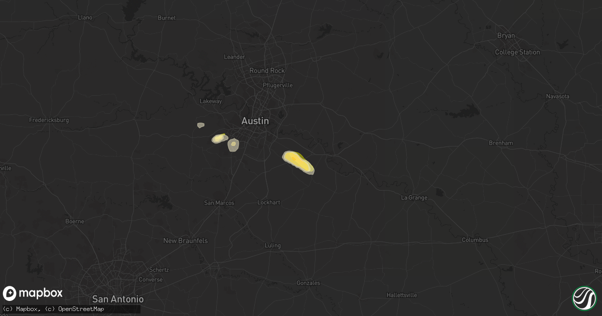 Hail map in Cedar Creek, TX on September 14, 2023