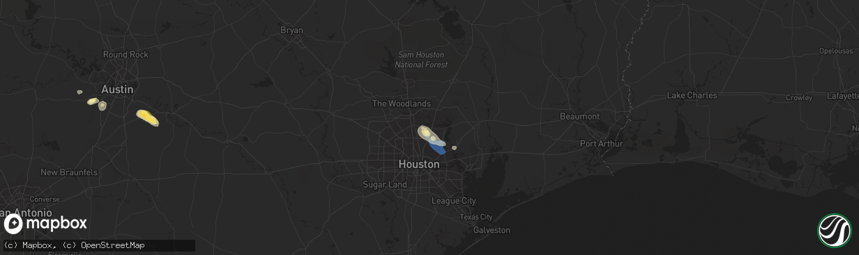 Hail map in Humble, TX on September 14, 2023