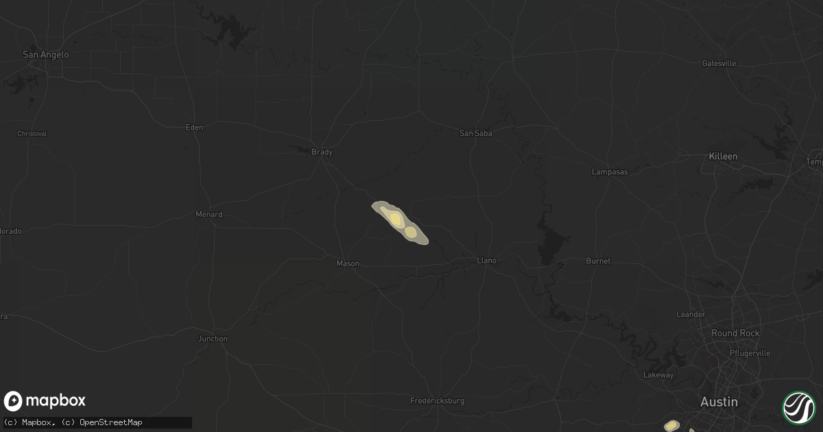 Hail map in Pontotoc, TX on September 14, 2023