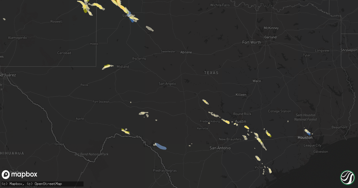 Hail map in Texas on September 14, 2023