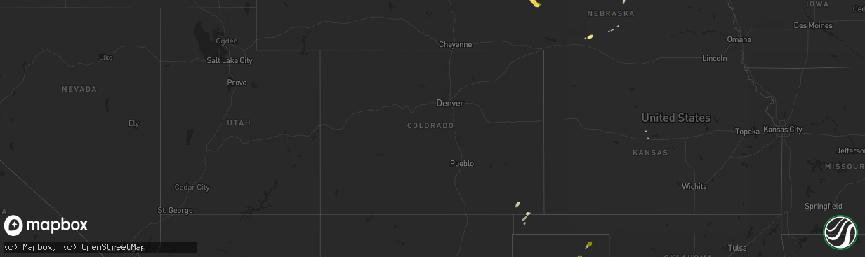 Hail map in Colorado on September 14, 2024