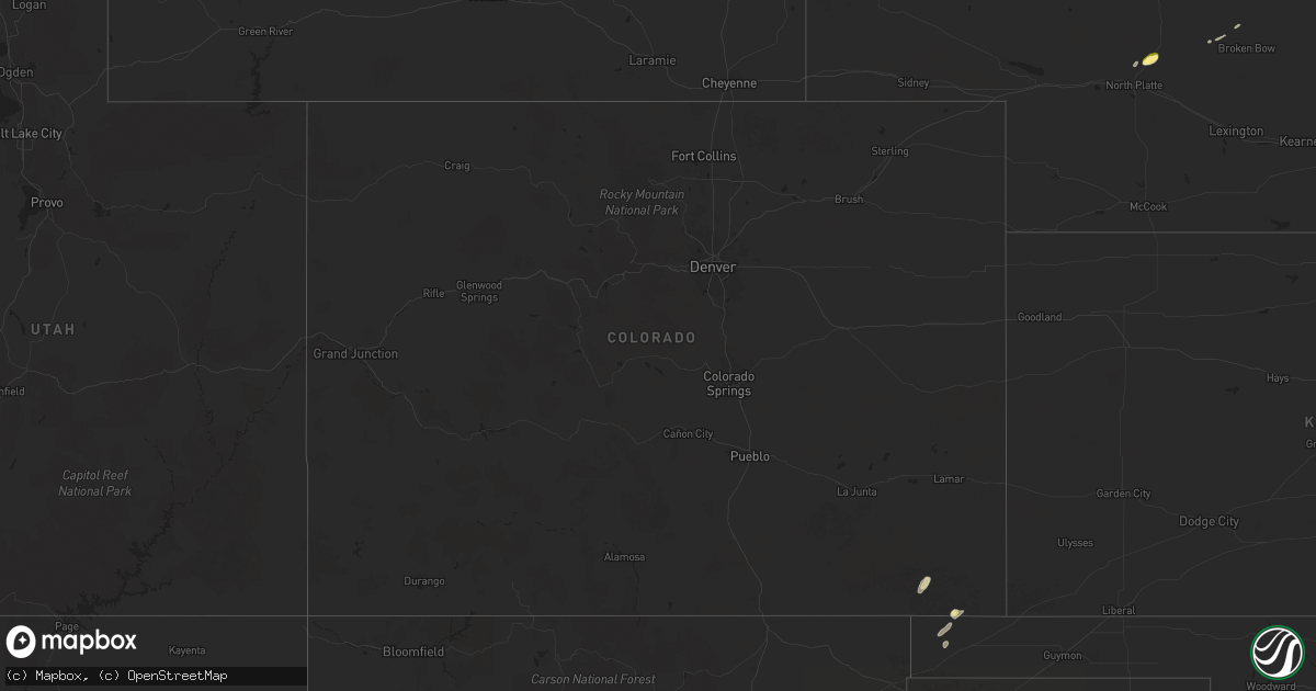 Hail map in Colorado on September 14, 2024