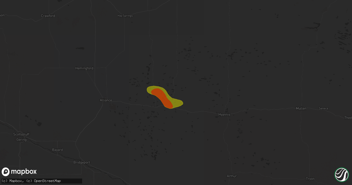 Hail map in Ellsworth, NE on September 14, 2024