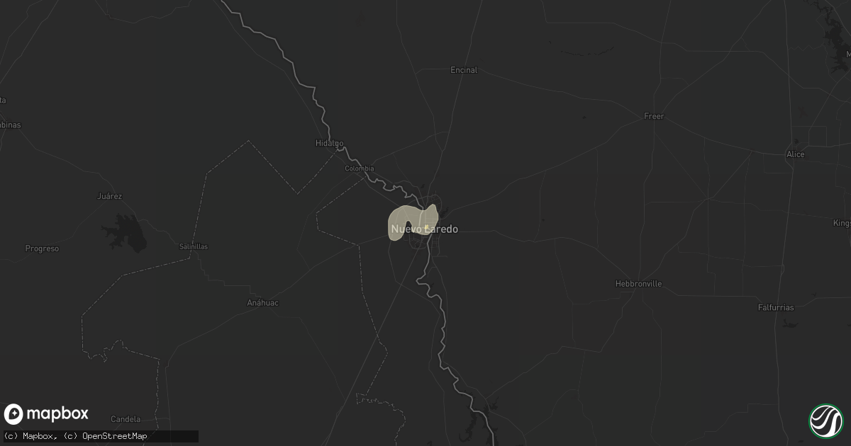 Hail map in Laredo, TX on September 14, 2024