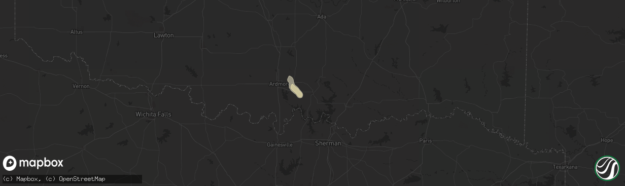 Hail map in Madill, OK on September 14, 2024