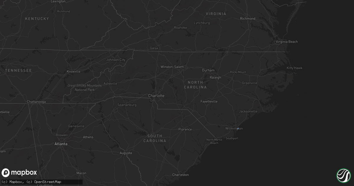 Hail map in North Carolina on September 14, 2024