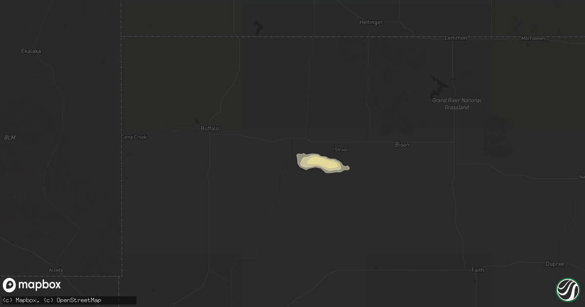 Hail map in Reva, SD on September 14, 2024