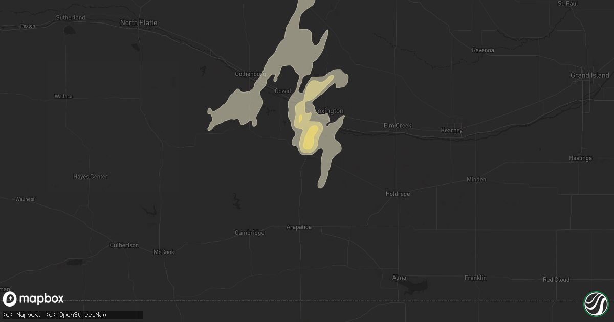 Hail map in Elwood, NE on September 14, 2025