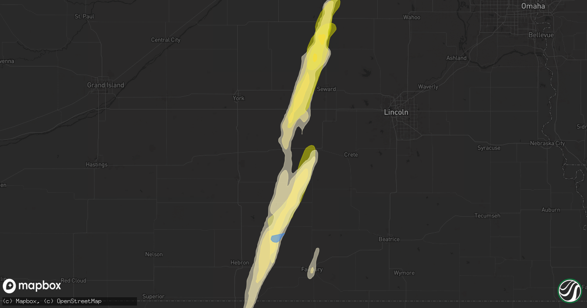 Hail map in Friend, NE on September 14, 2025