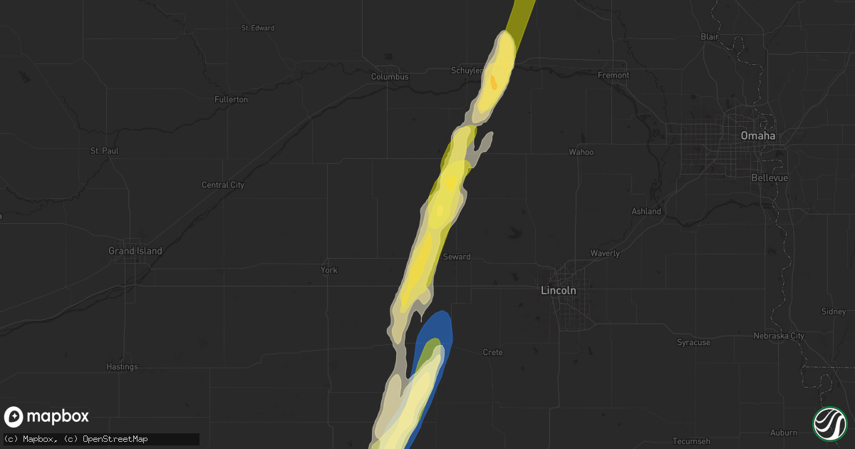 Hail map in Staplehurst, NE on September 14, 2025