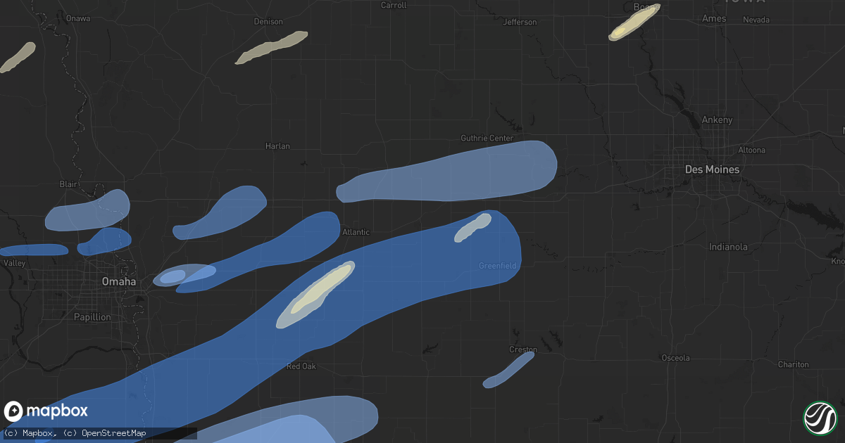 Hail map in Anita, IA on September 14, 2026