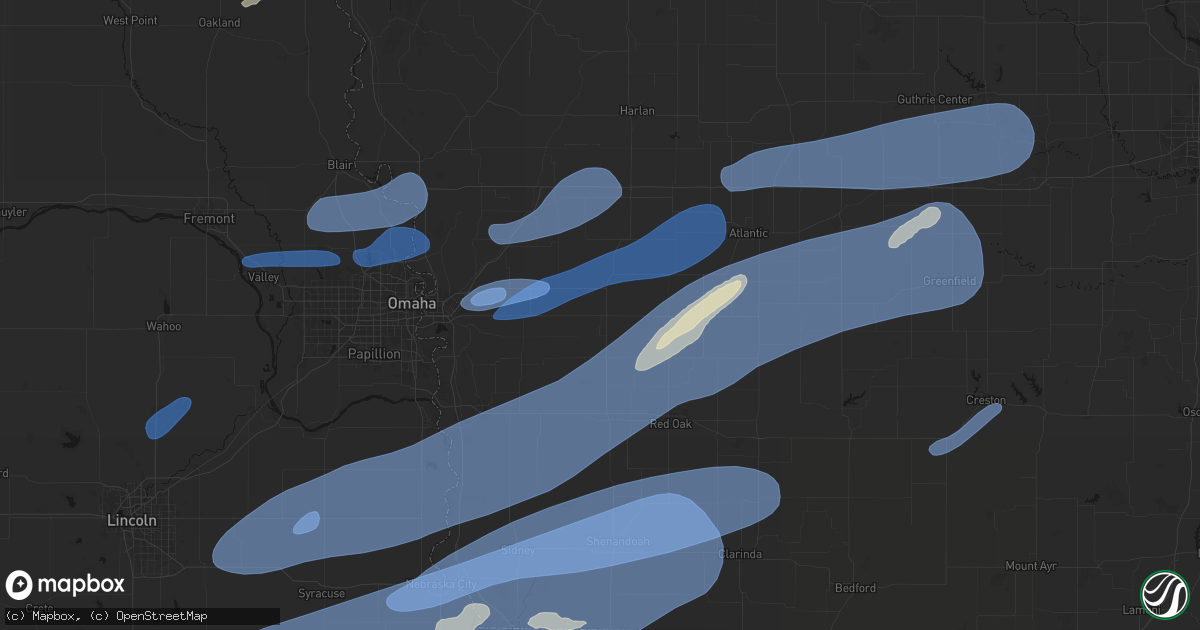 Hail map in Carson, IA on September 14, 2026