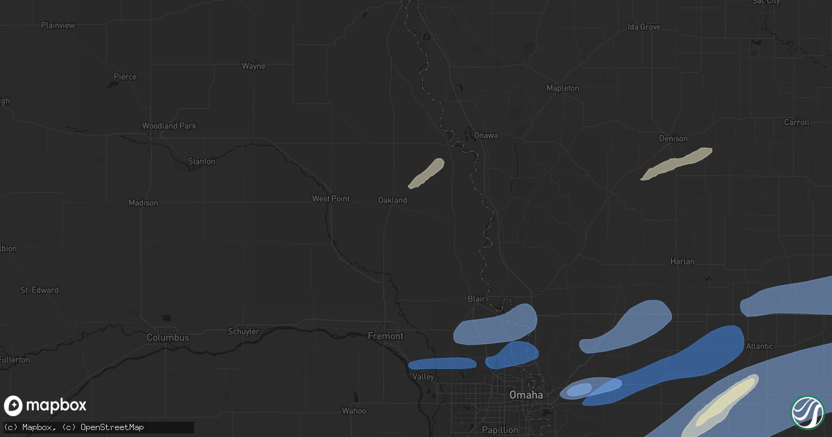 Hail map in Craig, NE on September 14, 2026