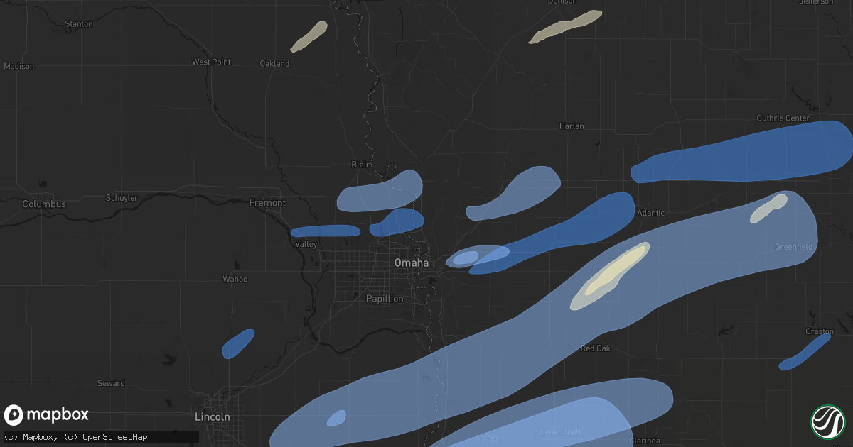 Hail map in Crescent, IA on September 14, 2026