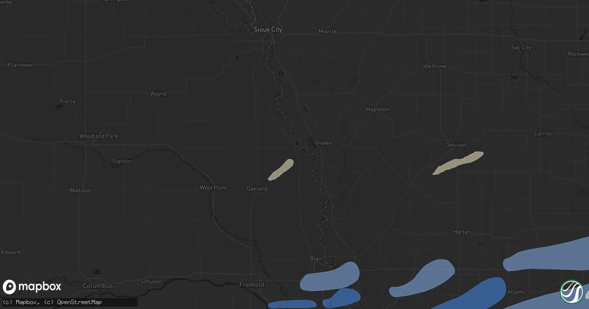 Hail map in Decatur, NE on September 14, 2026